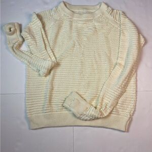 LULEMON WOMEN’S XS ALPACA WOOL BLEND CROSSHATCH BEIGE SWEATER.